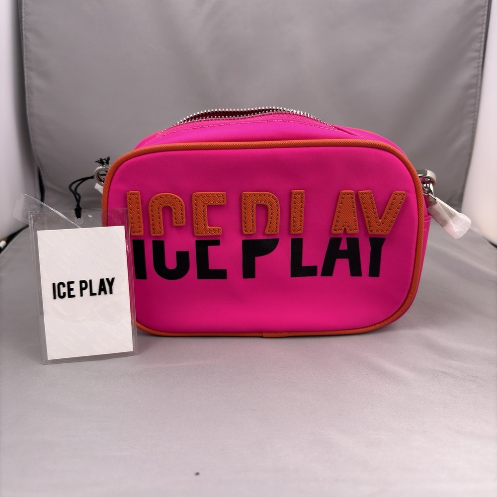 Ice Play Crossbody Bag Womens‎ Pink Logo Zip Shoulder Designer Purse